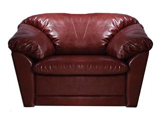 Кресло-кровать выкатное спинка + сп. место из основной ткани (кожа + кож.зам.)